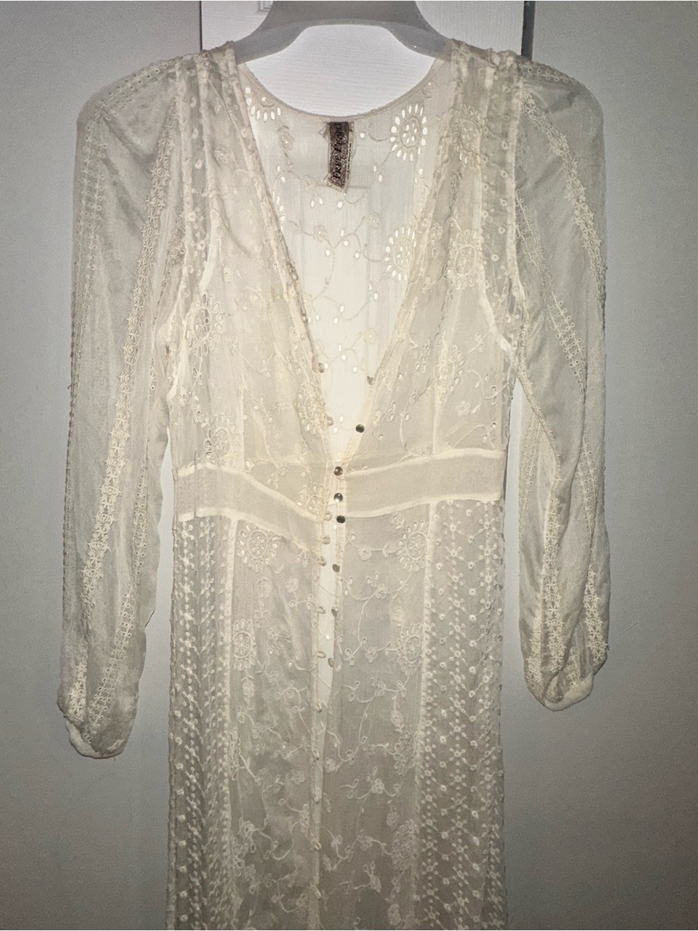 Free People High Low Sheer Lace Dress